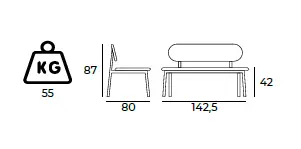 Berta Sofa Bank Gastronomie Größe.webp