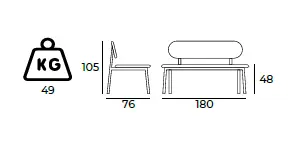 crax sofa bank gastronomie möbel Größe.webp