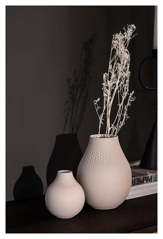 VILLEROY &amp; BOCH Manufacture Collier Perle Vase, 16 x 20 cm, beige