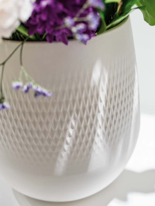 VILLEROY &amp; BOCH Manufacture Collier weiß Carré Vase, 13 x 14 cm