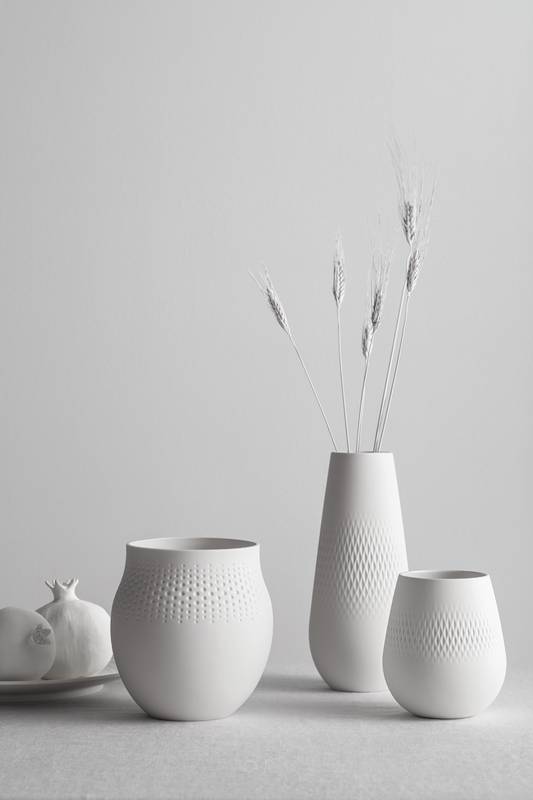 VILLEROY &amp; BOCH Manufacture Collier weiß Perle Vase, 17 x 18 cm