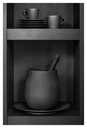 VILLEROY &amp; BOCH Manufacture Collier schwarz Carré Vase, 21 x 23 cm