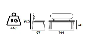 Gaia Sofa Bank Gastronomie Größe.webp