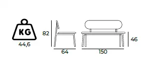 Gesa Sofa Bank Gastronomie Maßangaben.webp