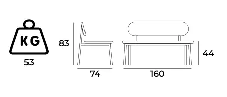 Glase Sofa Bank Gastronomie Größe.webp