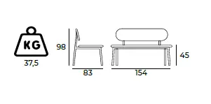 Indigo Sofa Bank Gastronomie Größe.webp