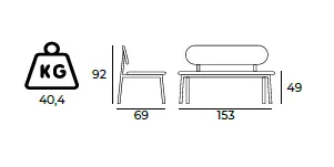 Maranta Sofa Bank Gastronomie Größe.webp