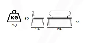 Neptune Bank Sofa Gastronomie Größe.webp