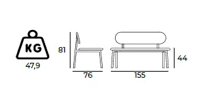 Noe Bank Sofa Gastronomie Größe.webp