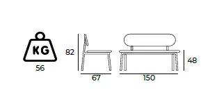 Größe Norm Sofa Bank Gastronomie.webp