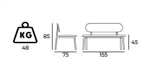 Ottava Bank Sofa Gastronomie Größe.webp