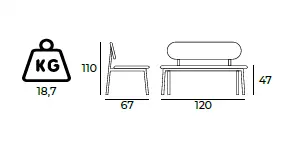 Twist Bank Sofa Gastronomie Größe.webp