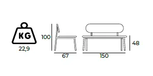 Verona Bank Sofa Gastronomie Größe.webp