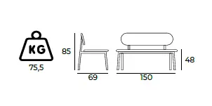 Viola Bank Sofa Gastronomie Größe.webp