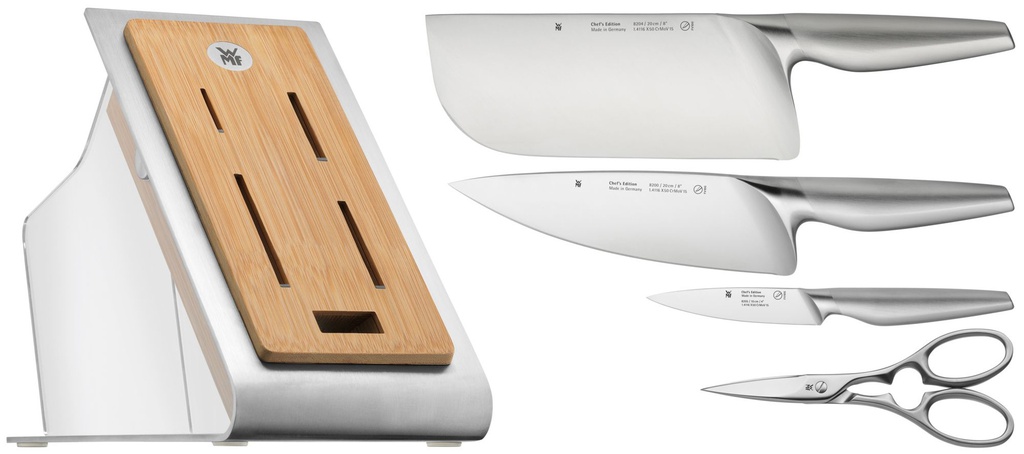 WMF Chef`s Edition Messer-Vorteils-Set* mit Messerblock für die asiatische Küche, 5-teilig