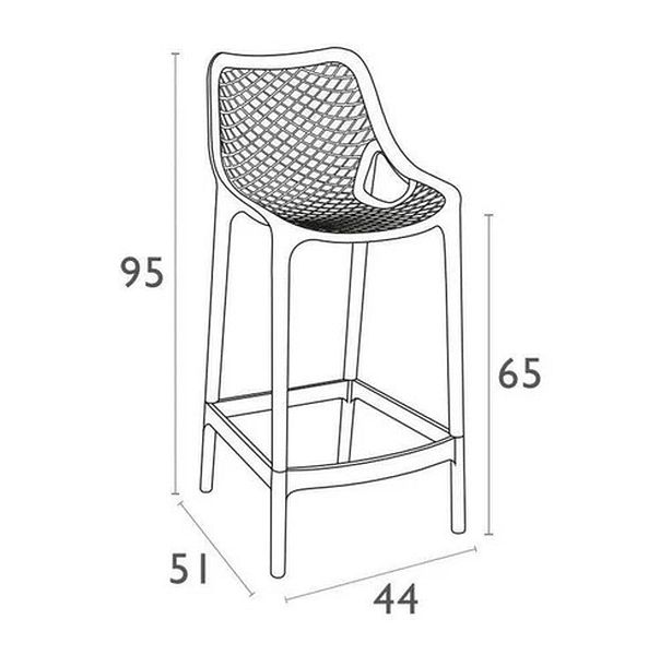 Air 65 Barhocker aus Kunststoff