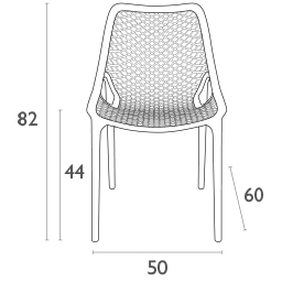Air Gartenstuhl - Kunststoff - stapelbar