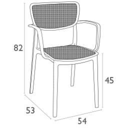 Loft Gartenstuhl - Kunststoff - stapelbar