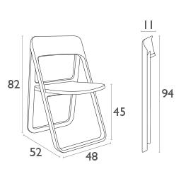 Dream klappbarer Gartenstuhl - Kunststoff