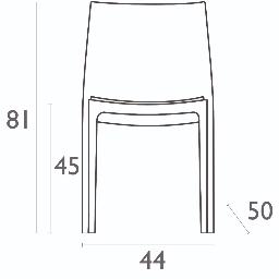 Maya Kunststoff Esszimmerstuhl - stapelbar