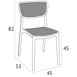 Lucy Gartenstuhl - Kunststoff - stapelbar