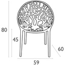 Crystal Gartensessel - Kunststoff - stapelbar