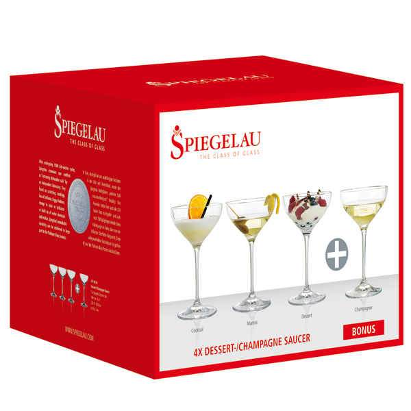Spiegelau Dessert-/Champagnerschalen Bonus Pack 3 + 1, 4er-Set