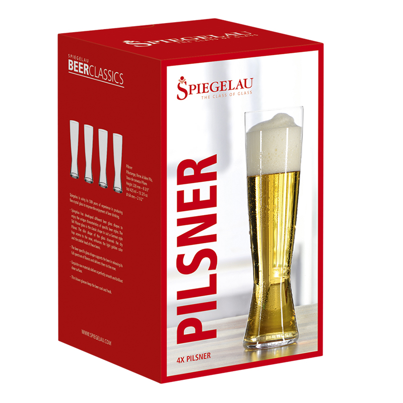 Spiegelau Beer Classics Pilsstange im Geschenkkarton, 4er-Set