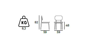 209-Ares-Kapitone-Polsterstuhl-Maße.webp