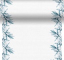 [194722] DUNİ Dunicel Tischläufer 3 in 1 40 cm perforiert Blue Leaves