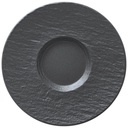 Manufacture Rock Untertasse, schwarz/grau, 15,5 x 15,5 x 2 cm   VILLEROY &amp; BOCH