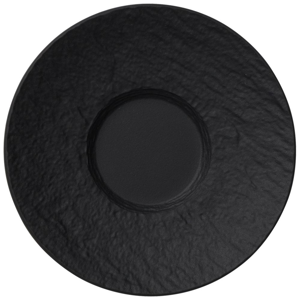 Manufacture Rock Espresso-Untertasse, schwarz/grau, 12 x 12 x 2 cm   VILLEROY &amp; BOCH