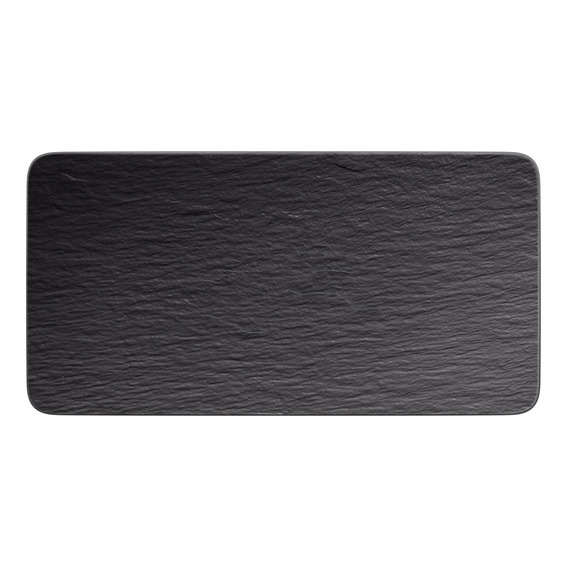 Manufacture Rock rechteckige Servierplatte, schwarz/grau, 35 x 18 x 1 cm   VILLEROY &amp; BOCH