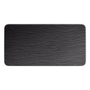 Manufacture Rock rechteckige Servierplatte, schwarz/grau, 35 x 18 x 1 cm   VILLEROY &amp; BOCH