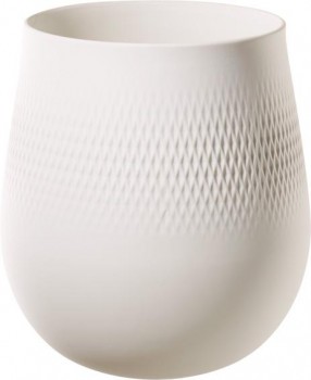 Manufacture Collier blanc Vase Carré groß 20,5x20,5x22,5cm   VILLEROY &amp; BOCH