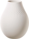 VILLEROY &amp; BOCH Manufacture Collier blanc Vase Perle hoch, 16 x 16 x 20 cm