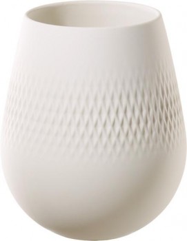 VILLEROY &amp; BOCH Manufacture Collier blanc Vase Carré klein, 12,5 x 12,5 x 14 cm