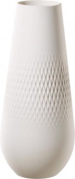 VILLEROY &amp; BOCH Manufacture Collier blanc Vase Carré hoch, 11,5 x 11,5 x 26 cm