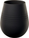 VILLEROY &amp; BOCH Manufacture Collier noir Vase Carré klein, 12,5 x 12,5 x 14 cm