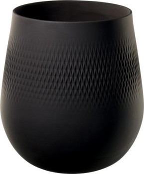 Manufacture Collier noir Vase Carré groß 20,5x20,5x22,5cm   VILLEROY &amp; BOCH