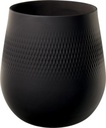 VILLEROY &amp; BOCH Manufacture Collier noir Vase Carré groß, 20,5 x 20,5 x 22,5 cm