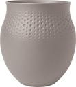 Manufacture Collier blanc Vase Taupe groß 16,5x16,5x17,5cm VILLEROY &amp; BOCH