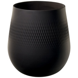 [1016825512] Manufacture Collier Noir Vase Carré groß 20,5x20,5x22,5cm VILLEROY &amp; BOCH