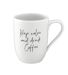 [1016219652] Becher mit Henkel Keep calm and drink c. 0,34l like by Villeroy &amp; Boch