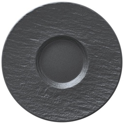 [1042391310] Manufacture Rock Untertasse, schwarz/grau, 15,5 x 15,5 x 2 cm   VILLEROY &amp; BOCH