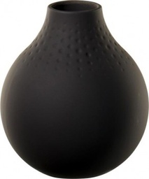 [1016825516] VILLEROY &amp; BOCH Manufacture Collier noir Vase Perle klein, 11 x 11 x 12 cm