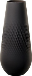 [1016825515] VILLEROY &amp; BOCH Manufacture Collier noir Vase Carré hoch, 11,5 x 11,5 x 26 cm