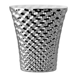 [26552] ROSENTHAL Vibrations Vase Platin Verspiegelt 32 cm Oval