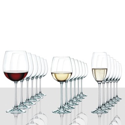 [88260] NACHTMANN Vorteilsset Vivendi: 6 Rotweingläser, 6 Weißweingläser, 6 Champagnergläser