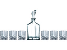 [90025] NACHTMANN Whiskygläser Set Aspen, 1 Dekanter + 6 Whiskygläser, 7er-Set